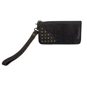 Bed Stu Wristlet Fold Wallet Women's Leather Distressed Brown Small Western